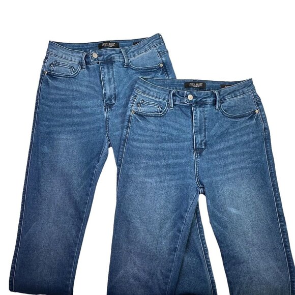 Lot Of 2 Judy Blue Skinny Fit Medium Wash Stretch High Rise Jeans- Women’s 9/29 - Picture 1 of 11